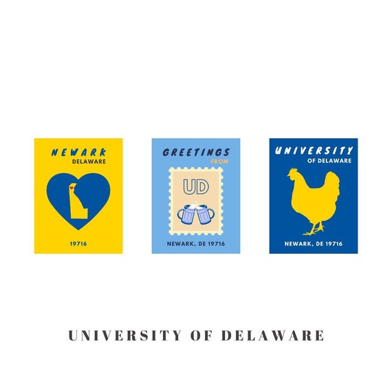 Et bestemt hældning buste University of Delaware Preppy Posters Digital Print Bright - Etsy