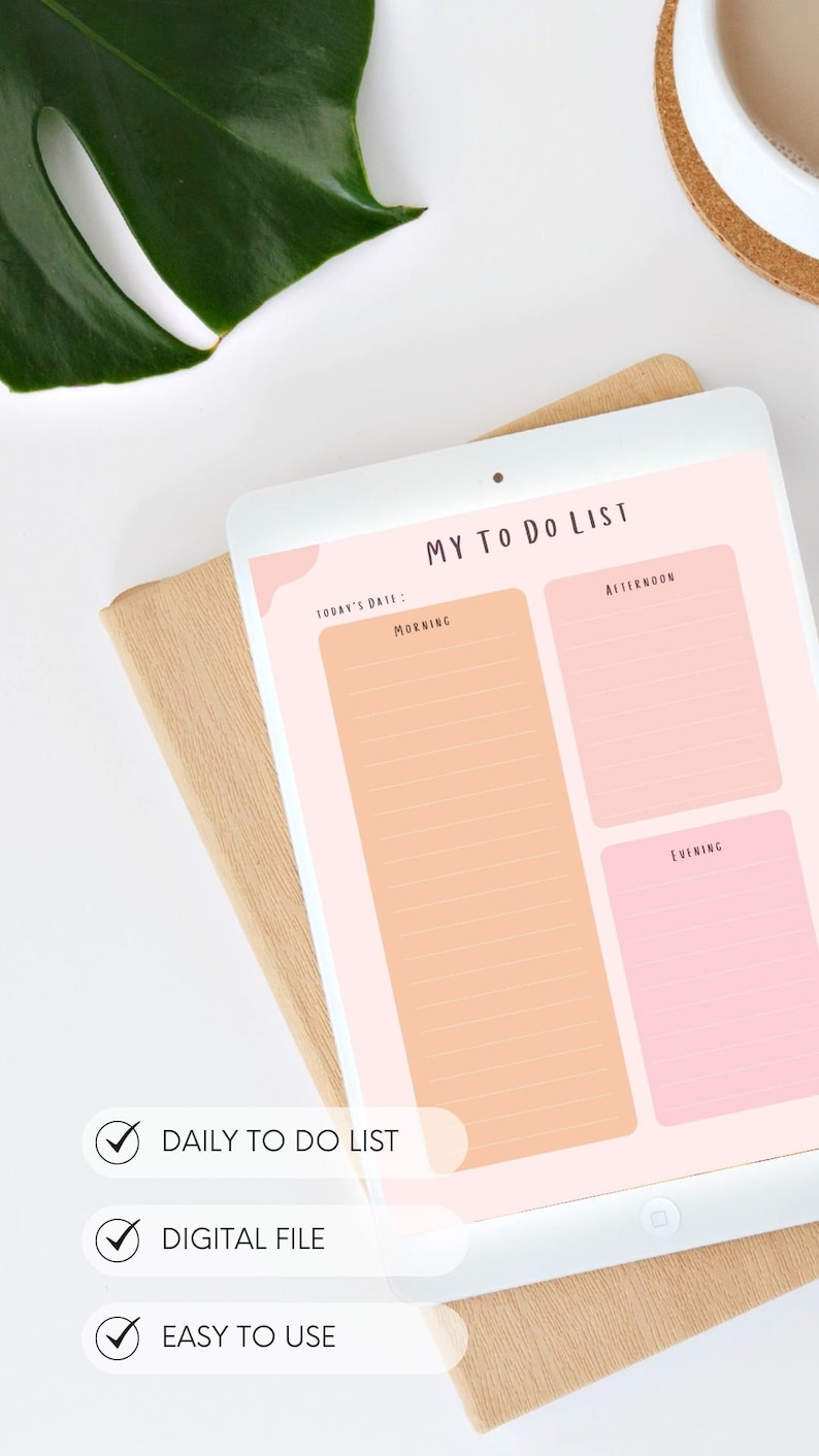 Digital to Do List to Do List Digital File Download Trendy to Do List