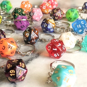 D20-sleutelhanger ⋄ Dungeons and Dragons-cadeau ⋄ TTRPG-cadeau