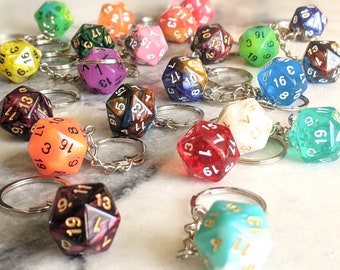 D20 Keychain ⋄ Dungeons and Dragons Gift ⋄ TTRPG Present
