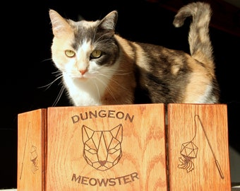 Cat-Sized DM Screen ⋄ Dungeon Meowster ⋄ Handmade D&D Gift