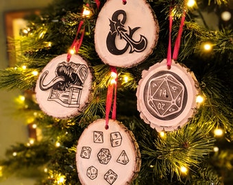 D&D Holiday Ornaments ⋄ Christmas Decor ⋄ Festivities for Nerds ⋄ Yule ⋄ Hannukuh ⋄ Stocking Stuffer ⋄ Dungeons and Dragons ⋄ Dnd Classes