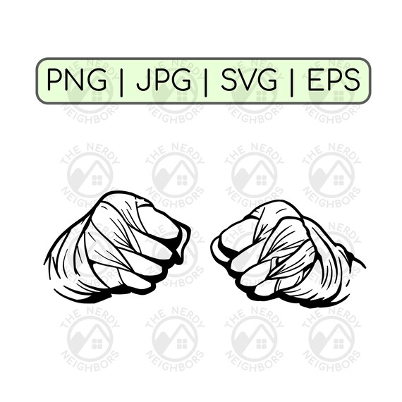 Wrapped Boxing Fist Hands Monk Wraps Cut File/clipart PNG Etsy
