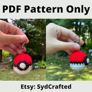 PDF Pattern: Poké Ball Keychain Crochet Pattern