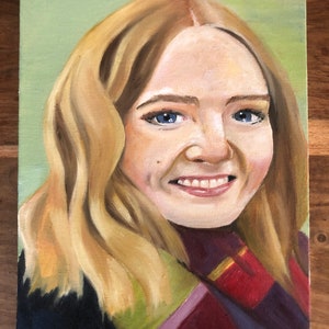 Original custom portrait in oil paint on canvas