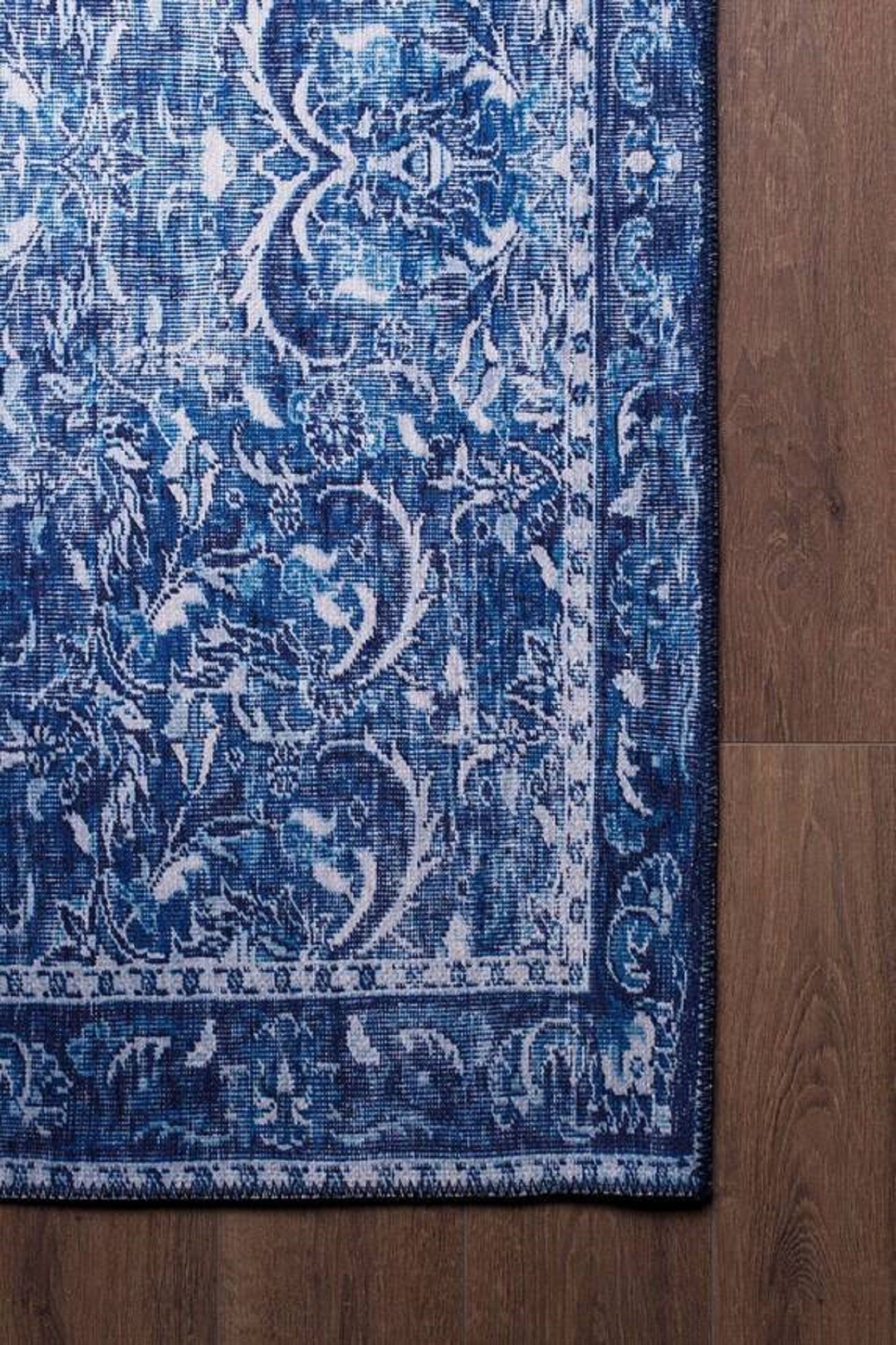 Navy Blue Rug Vintage Style Farmhouse Decor Rugs 8x10 Etsy