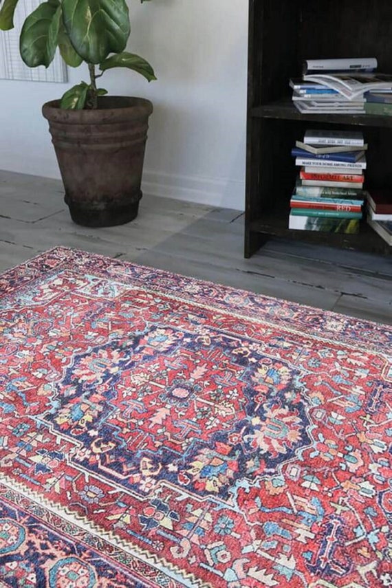 Persian Rug Style Oversize Antique Rug Look Oriental Oushak Etsy