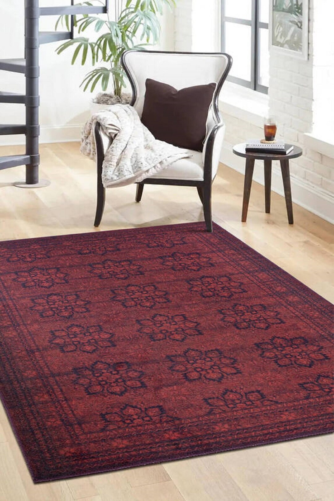 Red Rugs for Living Room, Dark Red Rugs, Exclusive Rugs, Turkish Red Rug 6x9, Rugs for Bedroom ...