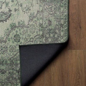 Bavni Vintage Blumen-Teppich – 12,7x17,8 Cm, Niedriger Flor, Rutschfeste Unterseite, Maschinenwaschbar (für Wohnzimmer, Schlafzimmer, Essbereich)