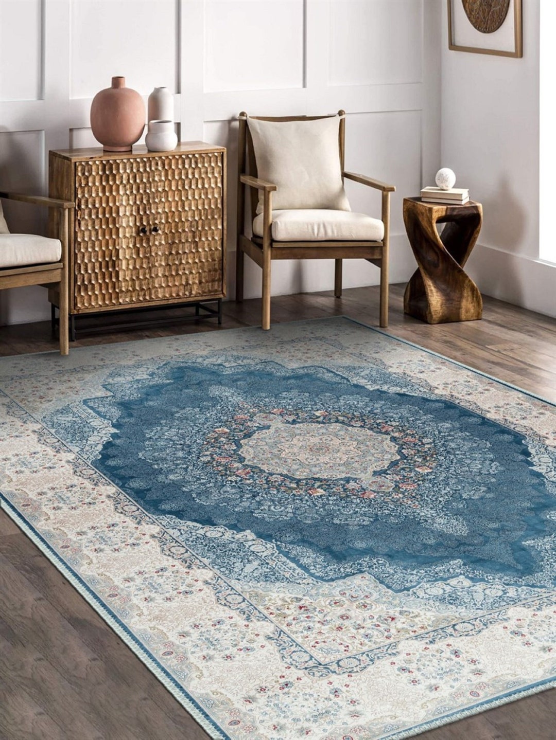 Turquoise Mediterranean Rug Unique Turquoise Vintage Style Turkish Rug, Oriental Rug, Rugs for ...