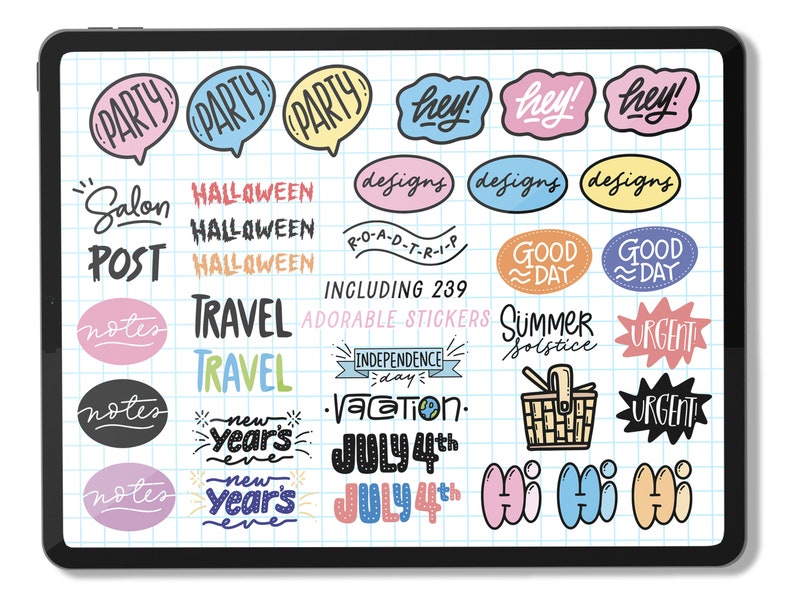 Goodnotes Stickers Digital Stickers Kawaii Stickers Digital Etsy