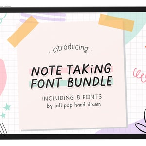 Fonts, Note Taking Fonts, GoodNotes Fonts, Procreate Fonts, Canva Fonts, Corjl Fonts, Handwriting Fonts, Handwritten Fonts, Simple Fonts