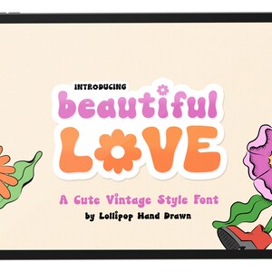 Fonts, Retro Fonts, Vintage Fonts, 60&#39;s Fonts, Groovy Fonts, Cricut Fonts, Craft Fonts, Hippie Fonts, 70&#39;s Fonts, Boho Fonts, Cute Fonts