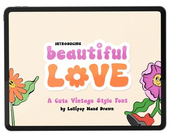 Fonts, Retro Fonts, Vintage Fonts, 60's Fonts, Groovy Fonts, Cricut Fonts, Craft Fonts, Hippie Fonts, 70's Fonts, Boho Fonts, Cute Fonts