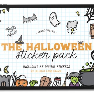 Digital Stickers, Halloween Stickers, Halloween Planner Stickers, Goodnotes Stickers, Digital Planner Stickers, Trick or Treat Stickers