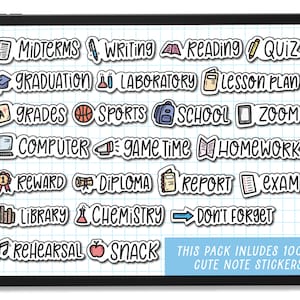 Digital Stickers, Goodnotes Stickers, Education Stickers, School Stickers, Stickers for Planners, Cute Stickers, Planner Templates, Stickers image 4