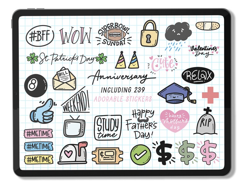 Goodnotes Stickers Digital Stickers Kawaii Stickers Digital Etsy