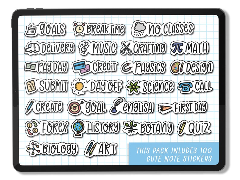 Digital Stickers Goodnotes Stickers Education Stickers - Etsy