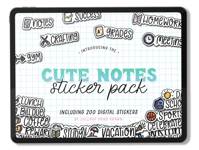 Digital Stickers, Goodnotes Stickers, Education Stickers, School Stickers, Stickers for Planners, Cute Stickers, Planner Templates, Stickers image 1