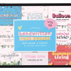 Fonts, Font Bundles, Cricut Fonts, Craft Fonts, GoodNotes Fonts, Note Fonts, Handwriting Fonts, Handwritten Fonts, Commercial Use Fonts