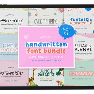 Polices, ensembles de polices, polices Cricut, polices artisanales, polices GoodNotes, polices de notes, polices d'écriture manuscrite, polices manuscrites, polices à usage commercial