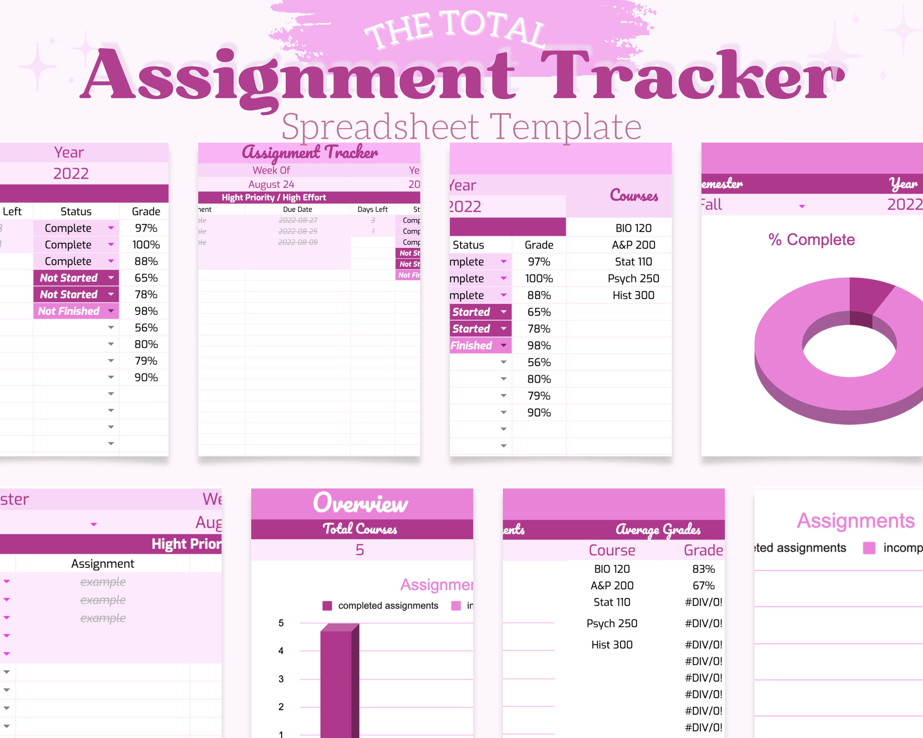 assignment tracker google template