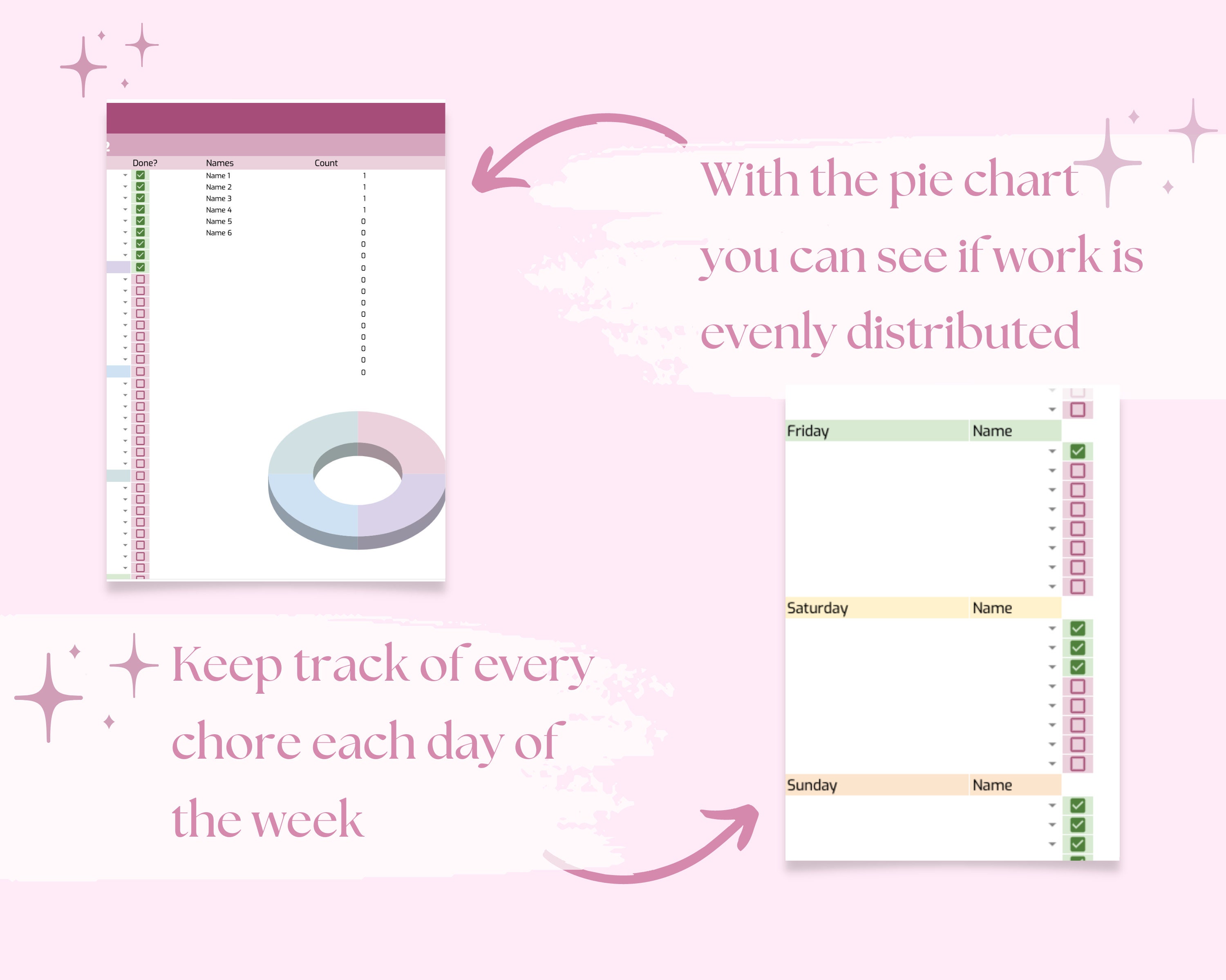 Chore Chart Spreadsheet Template Etsy Chore chart spreadsheet template etsy