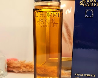 L'Homme Roger & Gallet 200ml Splash o Set de regalo 100ml + Laca para el cabello – Eau de Toilette Vintage Rare Aromático Amaderado para hombres