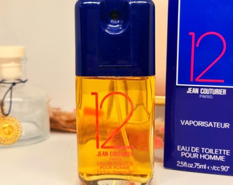 12 Eau de Toilette para hombre Jean Couturier 75 ml - Coleccionista Vintage Aromático Amaderado Fougere