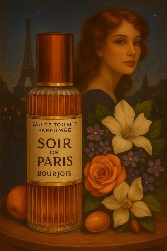 Bourjois Soir De Paris 1950s Perfumed Eau De Toilette Spray for