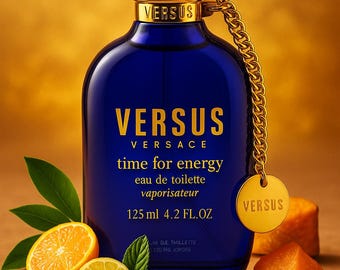 Versus Versace Time for Energy Eau de Toilette 125 ml 4.2 fl.oz– Fresh Green Tea, Citrus & Amber Unisex Fragrance