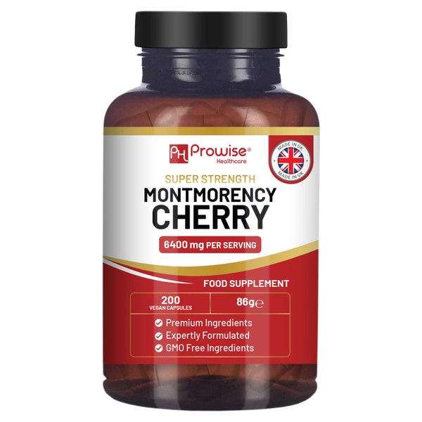 Montmorency-Kirsche 6400 mg I 200 vegane Kapseln Super Strength Formula von Prowise