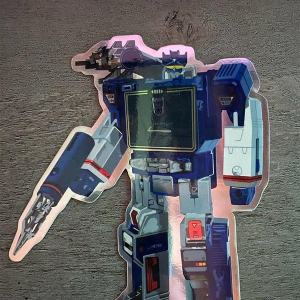 Transformers SOUNDWAVE toy illustration VINYL STICKER Mirror Finished