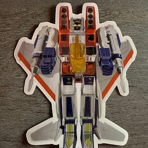 Transformers Generation 1 Starscream Toy Vinyl Sticker