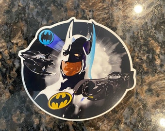 Art d'illustration d'autocollant en vinyle personnalisé Keaton Bat