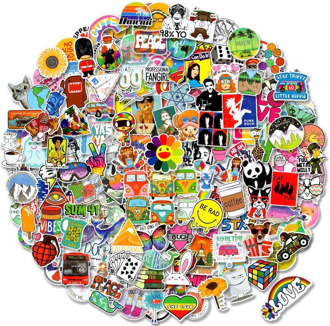 1/5/10/25/50 Pcs Cool Stickers Pack, Waterproof Vinyldecals for