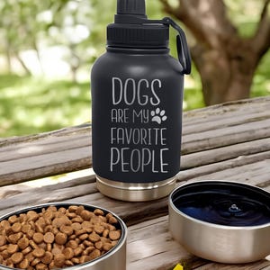 32oz Stainless Steel Dog Water Bottle with Detachable Bowls, Insulated Travel Bottle for Pets, Portable 3-in-1 Dog Water Bottle