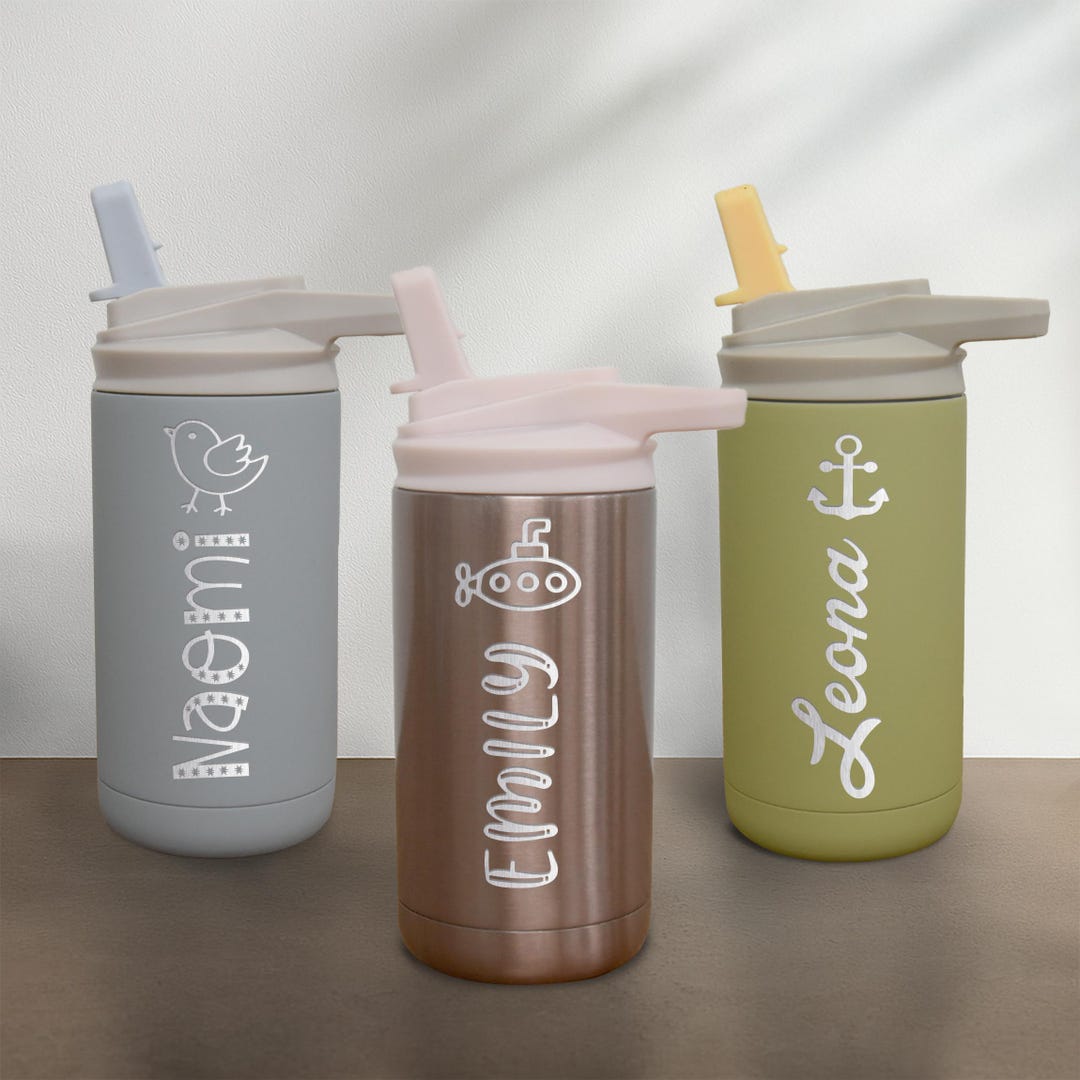 Personalized Kids 12oz Tumbler: Engraved Stainless Steel Water Bottle ...