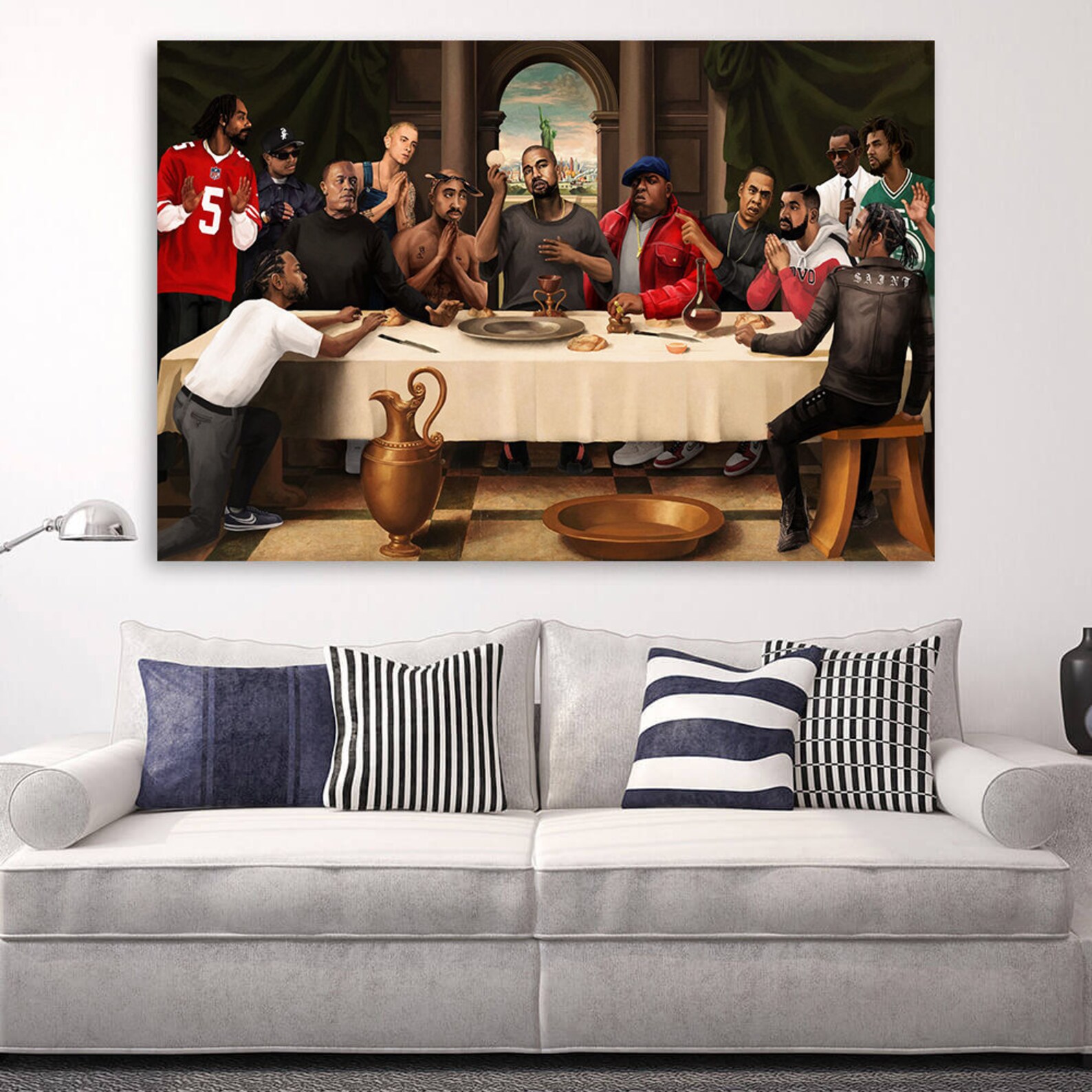 Last Supper All Time Rappers Canvas Wall Art Hiphop Poster Etsy