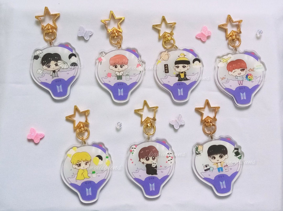 BTS Army Bomb Acrylic Keychain, BTS Charm, BTS Member Keychain Etsy