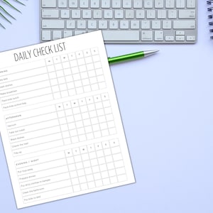 Daily Responsibilities Chore Chart, Printable Full Day Visual Routine, Kids Daily Task List, Morning/Afternoon/Evening Activities, Checklist