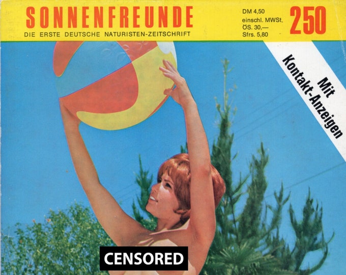 Sonnenfreunde N250 FKK Zeitschrift Magazin Heft Freikörperkultur Nudism ...