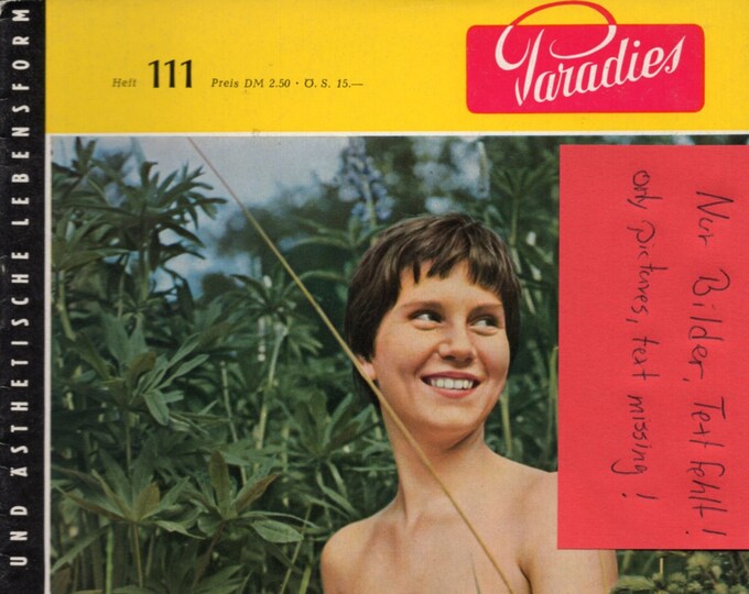 Paradies N111 FKK Magazine Magazine Magazine Nudism Naturist Naturism 