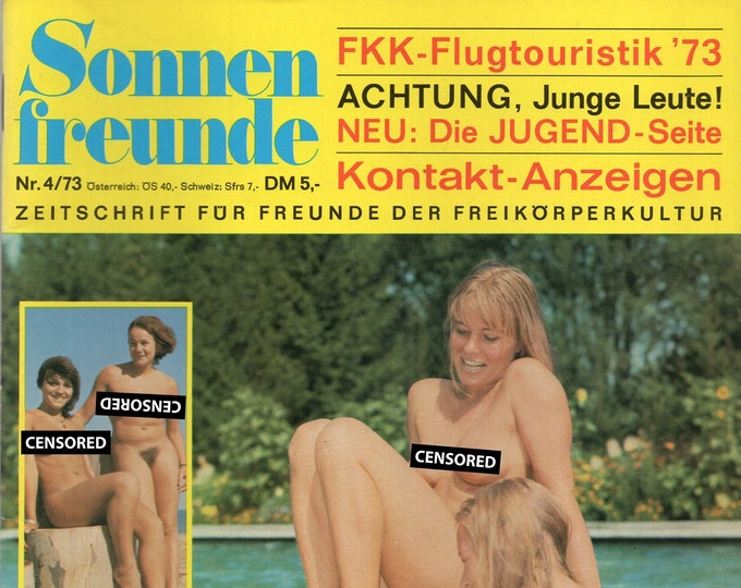 Sonnenfreunde 1973 n4 naturist journal magazine freik rperkultur nudism