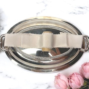 Blush Silk Chiffon Ribbon, 1&quot; wide | handmade + hand-dyed for wedding flowers, wands, wreaths, lei, invitations + flat lay styling