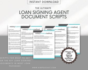 Notary Marketing| Loan Signing Agent| Notary Signing Agent| Signing Agent| Notary Business Cards| Notary Cards| Loan Signing Agent Training