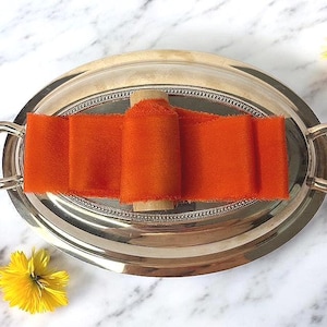 Painted Desert Silk Chiffon Ribbon, 2&quot; wide | handmade + hand-dyed for wedding flowers, wands, wreaths, lei, invitations + flat lay styling