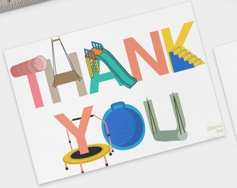 Pediatric OT occupational therapy thank you card **DIGITAL DOWNLOAD**