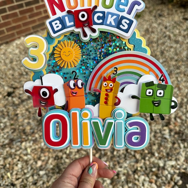 Numberblocks Cake Topper Etsy Numberblocks Cake Topper Etsy