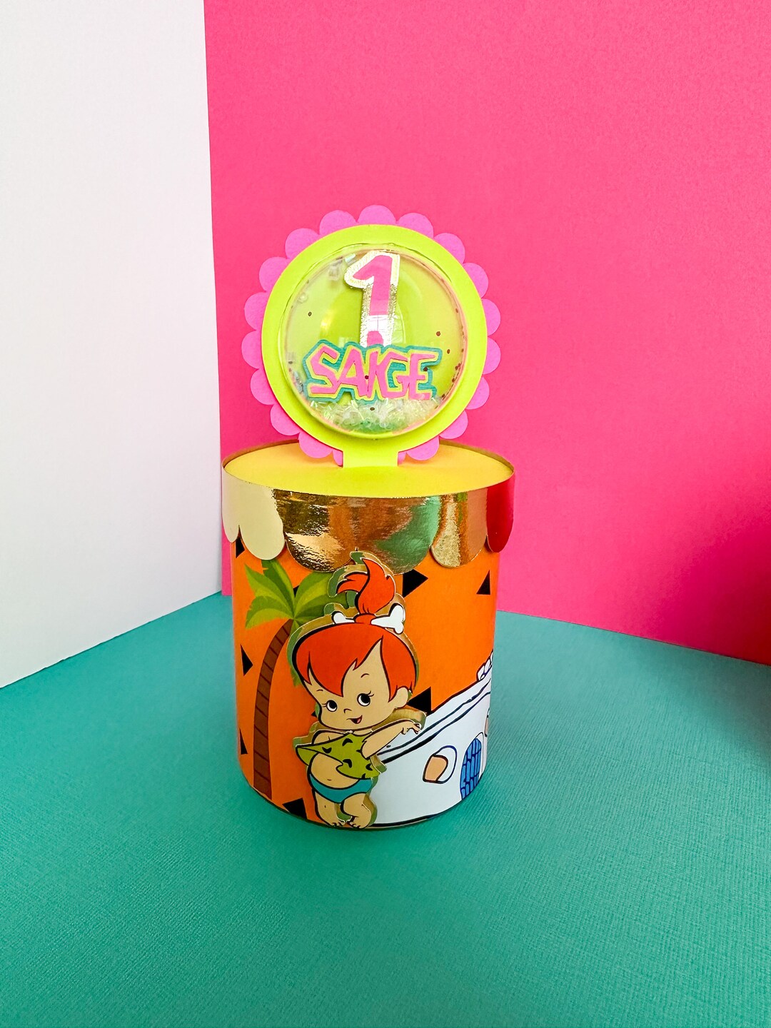 Pebbels Flintstone Custom Pringles Shaker Personalized Etsy